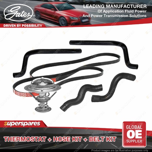 Gates Thermostat Radiator Heater Hose Belt Kit for Nissan Navara D40 01/10-05/10