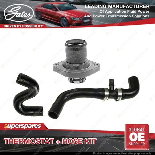 Gates Thermostat + Radiator Hose Kit for Peugeot 307 SW NFU N6A 1.6L 80KW Auto