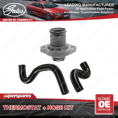 Gates Thermostat + Radiator Hose Kit for Peugeot 206 K6C K6D KFX KFW 1.4L 98-00