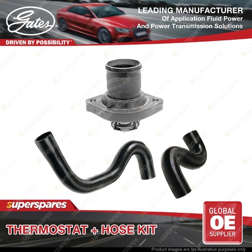 Gates Thermostat + Radiator Hose Kit for Peugeot 206 K6C K6D KFX KFW 1.4L 00-12