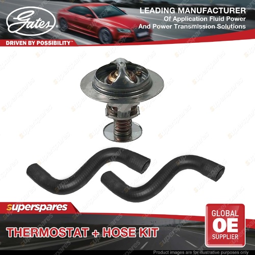Gates Thermostat + Radiator Hose Kit for Toyota Hilux KZN165 3.0L 85KW 2000-2005