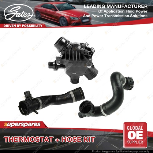 Gates Thermostat + Radiator Hose Kit for BMW 323i 325i 330i E90 E91 2.5L 3.0L