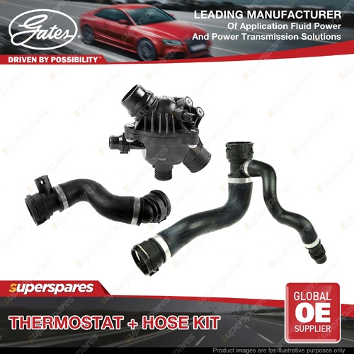 Gates Thermostat + Radiator Hose Kit for BMW 523i 525i 530i E60 E61 2.5L 3.0L