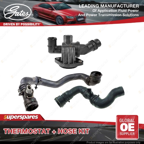 Gates Thermostat + Radiator Hose Kit for Volkswagen Eos 1F7 2.0L 147KW