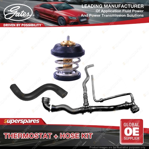 Gates Thermostat + Radiator Hose Kit for Volkswagen Eos 1F7 2.0L 147KW Auto