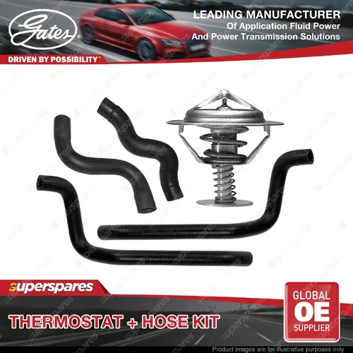 Gates Thermostat + Radiator Hose + Heater Hose Kit for Nissan Navara D40M 10-On