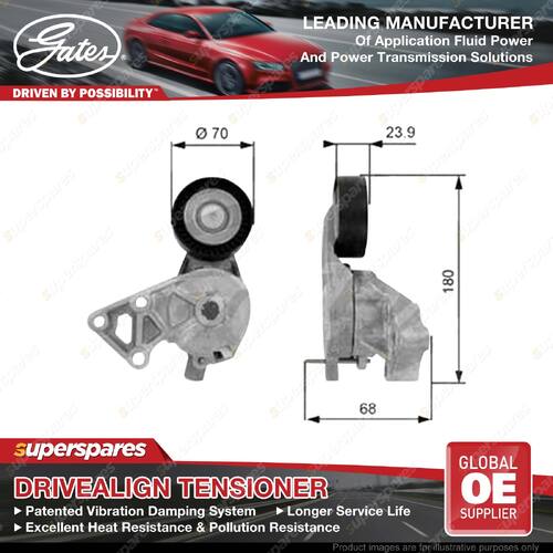 Gates DriveAlign Alternator Belt Tensioner for VW Transporter Caravelle T4 T5