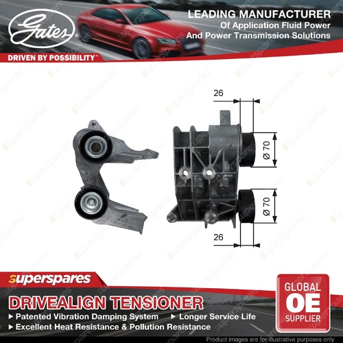 Gates DriveAlign Alternator Belt Tensioner for Ford KA RB 1.3L 44KW 51KW 02-08