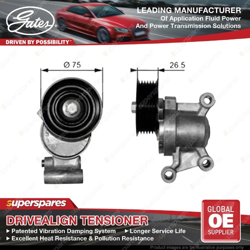 Gates Alternator Belt Tensioner for Nissan Lafesta Highway Star CWEFWN 2.0L