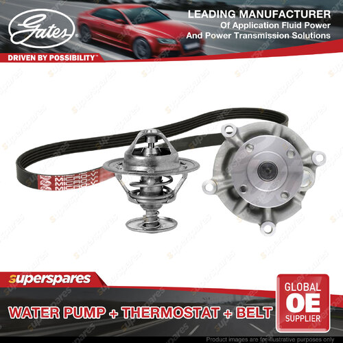 Gates Water Pump + Thermostat + Belt Kit for Ford Fairmont Falcon BA BF LTD 5.4L