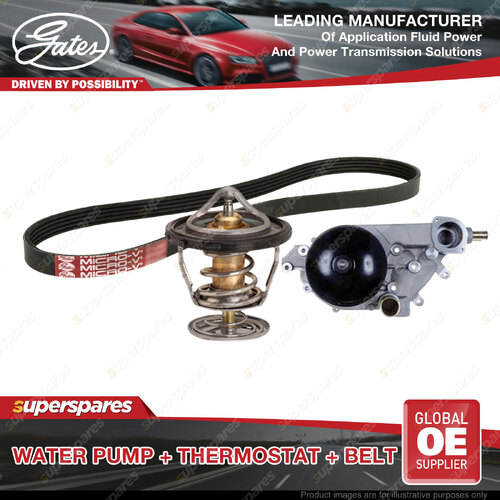 Gates Water Pump + Thermostat + Belt Kit for Holden Commodore VZ Caprice WL 5.7L