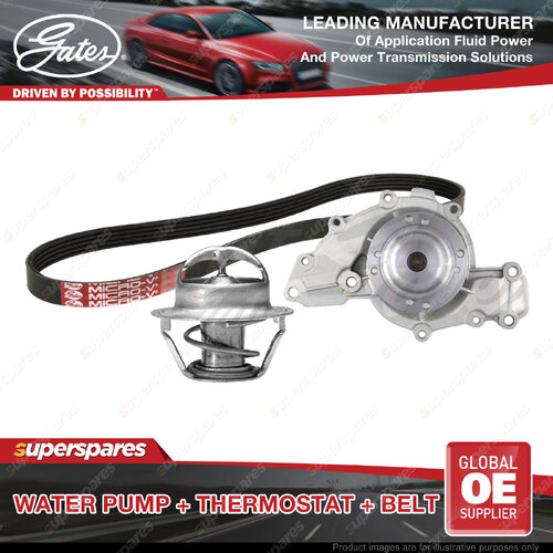 Gates Water Pump + Thermostat + Belt Kit for Holden Commodore VT Calais VT 3.8L