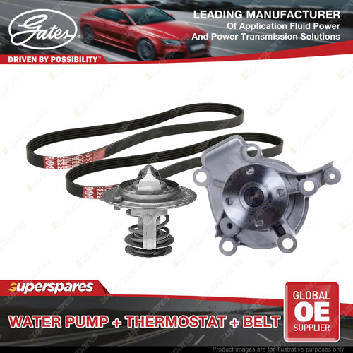 Gates Water Pump + Thermostat + Belt Kit for Hyundai i30 FD Elantra HD 2.0L G4GC