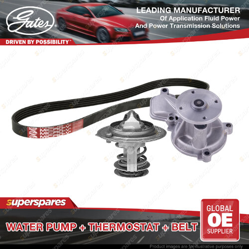Gates Water Pump + Thermostat + Belt Kit for Hyundai i30 PD Tucson TL TLE 2.0L