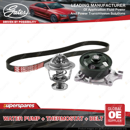 Gates Water Pump Thermostat Belt Kit for Mazda 3 BK14 Verisa ND2W ND7W 1.3L 1.5L