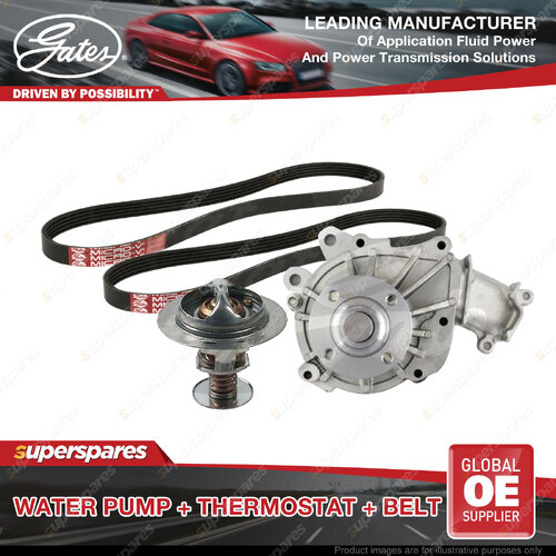 Gates Water Pump Thermostat Belt for Toyota Hilux KZN 165 185 Prado KZJ 90 95