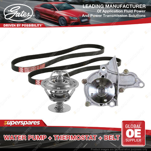 Gates Water Pump Thermostat Belt Kit for Toyota Caldina AT211G 1.8L 85kW 97-01