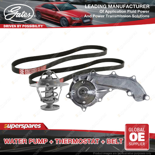 Gates Water Pump Thermostat Belt Kit for Toyota Dyna 200 RZU100 2.7L 92kW 95-01