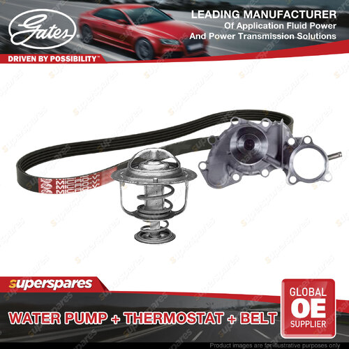 Gates Water Pump Thermostat Belt Kit for Toyota Granvia VCH16W VCH26W 3.4L 140kW