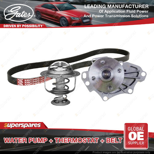 Gates Water Pump Thermostat Belt Kit for Toyota Avensis Verso ACM21 Ipsum ACM21