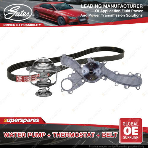 Gates Water Pump Thermostat Belt for Toyota Aurion GSV40 Avalon GSX30 Harrier