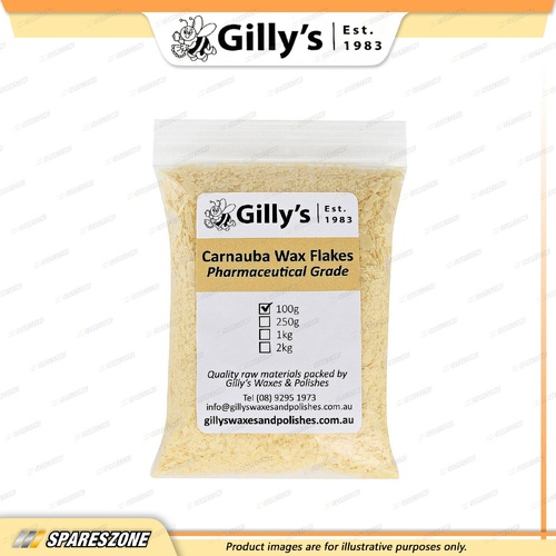 Gilly's Carnauba Wax Flakes 100g - Timber Polish and Wax Natural Timber Finish