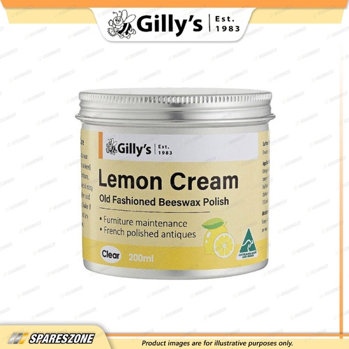 Gilly's Cream Polish Lemon 200ML - Nourishi and Protect Timber Furniture