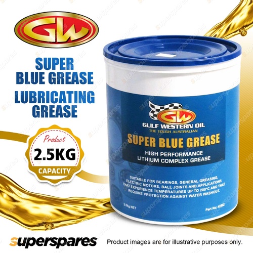 1 x Gulf Western Super Blue Grease High Perfomance Lithium Complex Grease 2.5KG