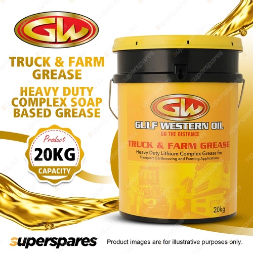 1 x Gulf Western Truck & Farm Grease Heavy Duty Complex Soap Based Grease 20KG