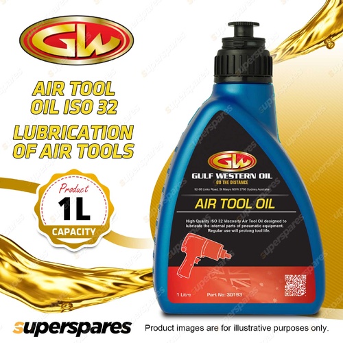 1 x Gulf Western Air Tool Oil ISO 32 - Lubrication Of Air Tools 1L