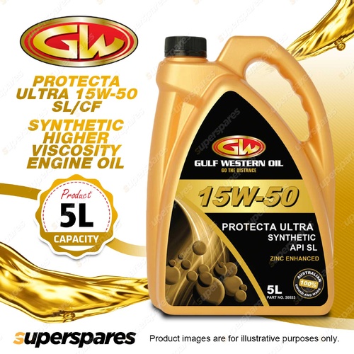 1 x Gulf Western Protecta Ultra 15W-50 API SL Higher Viscosity Engine Oil 5L