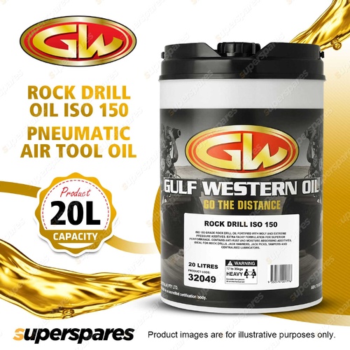 1 x Gulf Western Rock Drill Oil ISO 150 Pneumatic Air Tool Oil 20L
