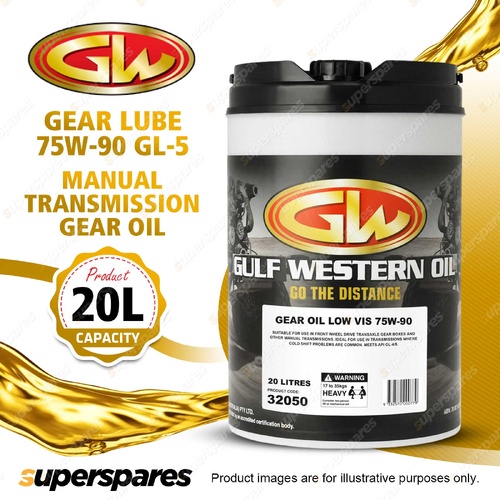 1 x Gulf Western Low Viscosity 75W-90 GL-4/5 Manual Transmission Gear Oil 20L