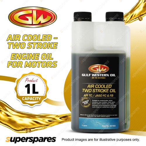 1 x Gulf Western Air Cooled Engine Oil Suitable For Two Stroke 1L