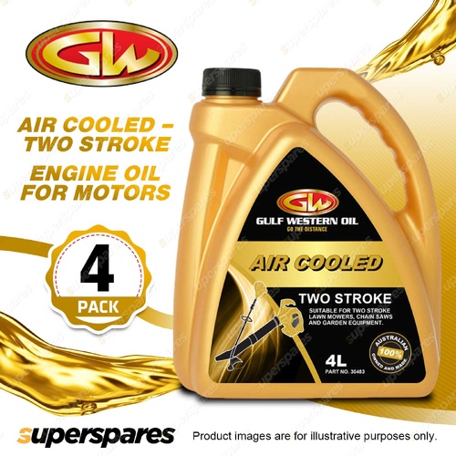 4 x Gulf Western Air Cooled Engine Oil Suitable For Two Stroke 4L