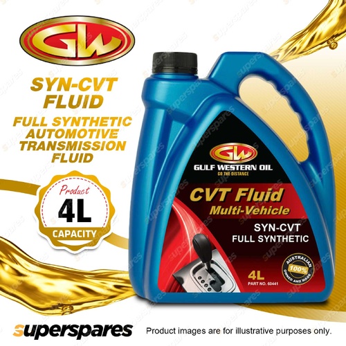 1 x Gulf Western SYN-CVT Full Synthetic Automotive Transmission Fluid 4L