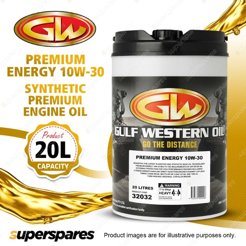 1 x Gulf Western Premium Energy 10W-30 API SP ILSAC GF-6A Premium Engine Oil 20L