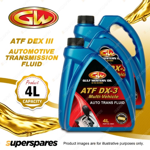 2 x Gulf Western ATF DX III Multi-Vehicle Automotive Transmission Fluid 4L