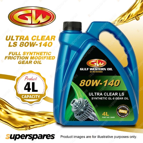 1 x Gulf Western Ultra Clear LS 80W-140 Full Synthetic Gear Oil 4L