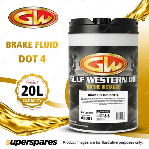 1 x Gulf Western Brake Fluid Dot 4 for Passenger & Commercial Vehicles 20L