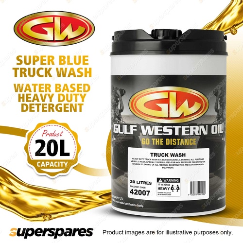 1 x Gulf Western Super Blue Truck Wash Water Based Heavy Duty Detergent 20L