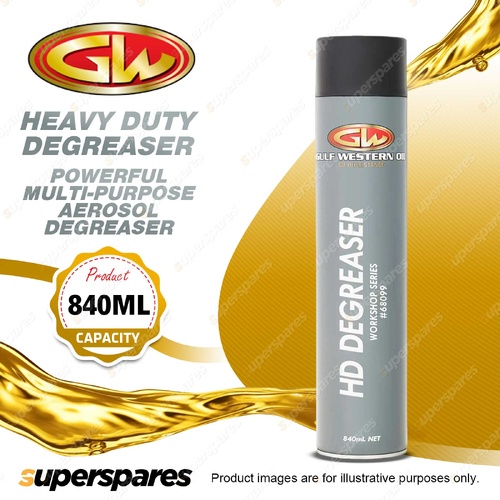 1 x Gulf Western Heavy Duty Degreaser Multi-Purpose Aerosol Degreaser 840ml