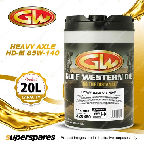 Gulf Western Heavy Axle HD-M 85W-140 20L Premium Gear And Axle Lubricant