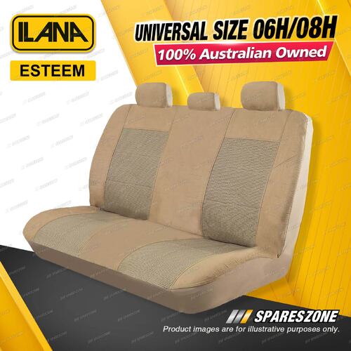 Rear Ilana Universal Esteem Micro Suede Car Seat Covers Size 06H/08H - Beige