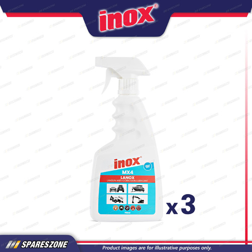 3 x Inox MX4 Lanox Lubricant 750ML Pump Pack - Anti-Corrosion & Anti-Moisture