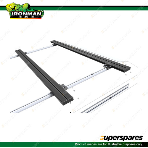 Ironman 4x4 Alu-Cab Load Bars - Black Color - 1450mm Excl Feet AC-LB1450-B