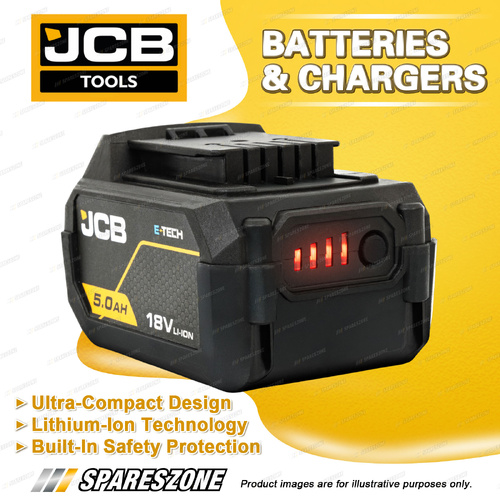 JCB Tools Professional 18V Li-Ion Battery 5.0Ah - Smart Battery Communication