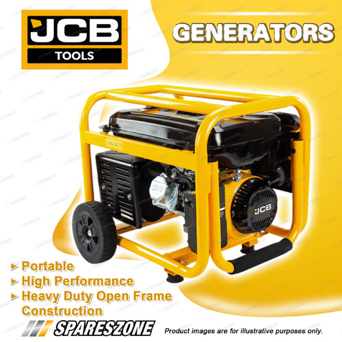 JCB Tools 3.6Kw Petrol Generator With Wheel Kit Aus - Heavy-Duty Construction