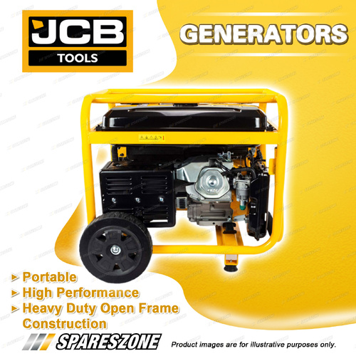 JCB Tools 7.9Kw Petrol Generator With Wheel Kit Aus - Heavy-Duty Construction