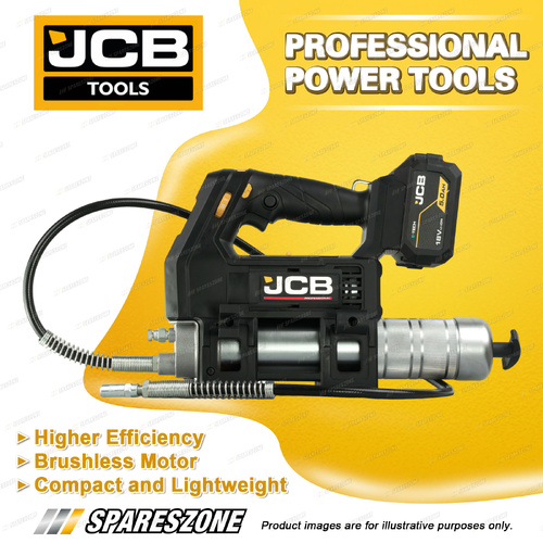 JCB Tools Professional 18V Grease Gun Dual-Speed Motor - Up to 10150PSI Pressure